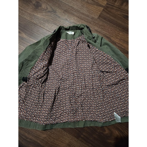 Miss Me Girls Jacket Girls L Green Military Embroidered Beaded Lined Pockets - Picture 5 of 9